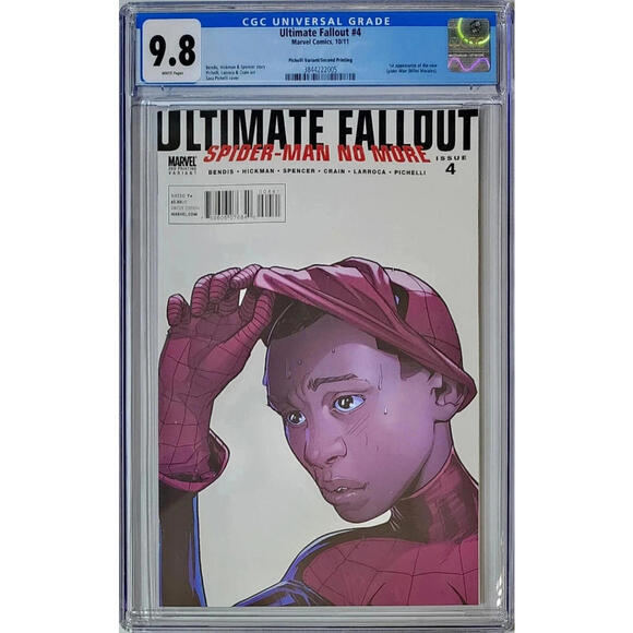 Ultimate Fallout #4 CGC 9.8 2nd Printing Pichelli Variant 1st App Miles Morales